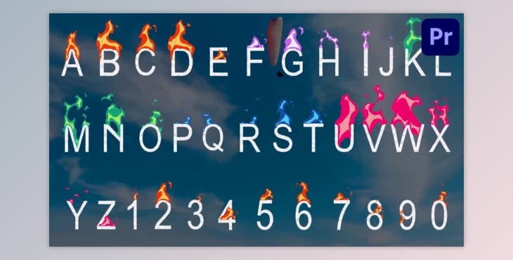 Download Fire Alphabet Font | Premiere Pro MOGRT (Videohive 51327971)