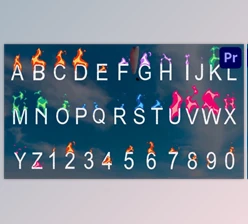 Download Fire Alphabet Font | Premiere Pro MOGRT (Videohive 51327971)