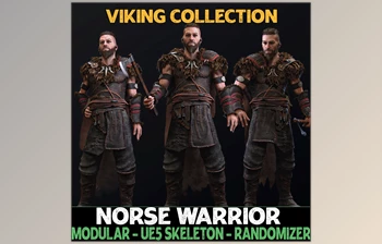 Download Unreal Engine - Characters Norse Warrior - Male Vikings - Fantasy <span class='badge badge-warning'>Collection</span> v5.01