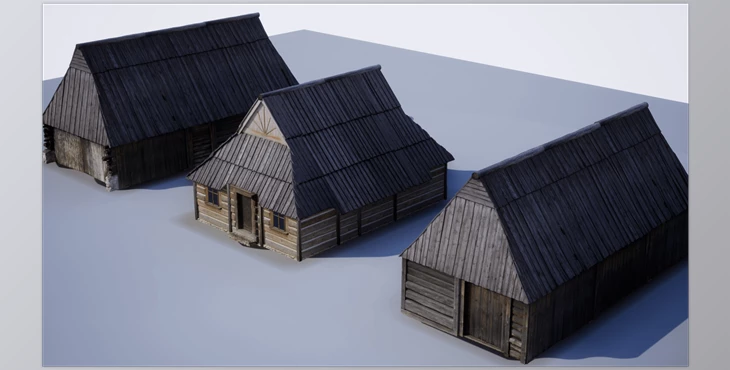 Download Unreal engine - Wooden Modular House Props V5.0+