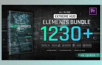 Download Extreme HUD Elements <span class='badge badge-warning'>Bundle</span> 1200+ For Premiere Pro (Videohive 44659749)