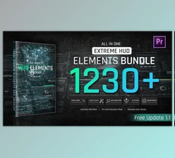 Download Extreme HUD Elements Bundle 1200+ For Premiere Pro (Videohive 44659749)