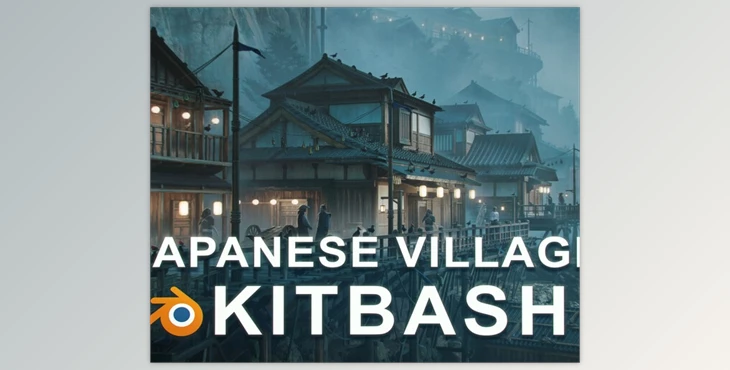 Download ArtStation – Japanese Village Kitbash
