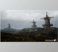 Medieval Windmill with Interiors