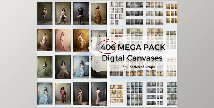 Download Shades of Drops – 406 Mega Pack Digital Canvases