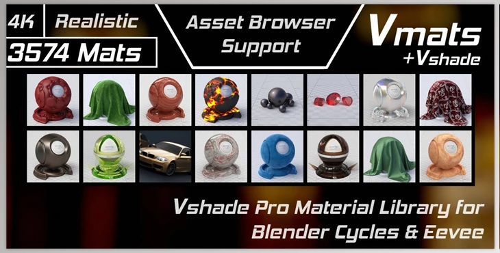 Download Vmats 1.5.9 - Realistic Material Library For Blender Cycles And Eevee