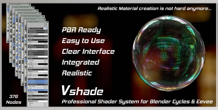 Download Vshade 1.8.2 - Professional Shader System For Blender Cycles And Eevee