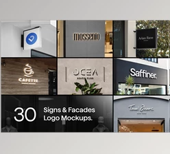 Asylab - Download 30 Signs & Facade Logo Mockups - V3