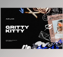 Download Gritty Kitty - Grunge design kit (Creativemarket 290826795)