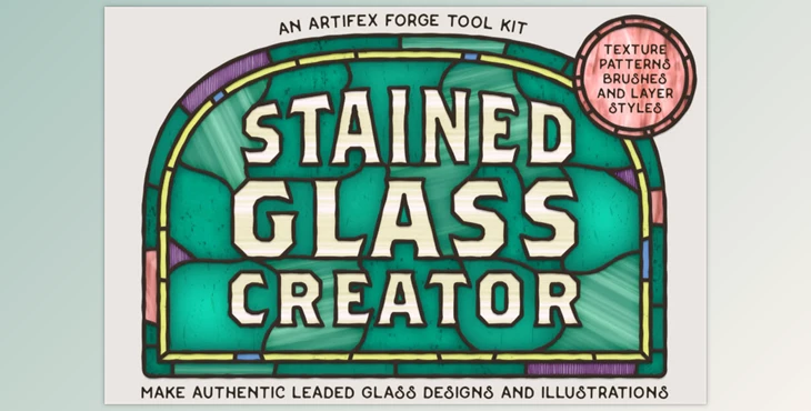 Artifex Forge - Download Stained Glass Creator – For Illustrator & Photoshop Stained Glass Tool Kit