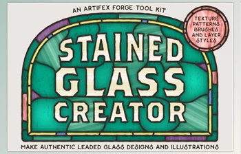 Artifex Forge - Download Stained Glass Creator – For Illustrator & Photoshop Stained Glass Tool <span class='badge badge-warning'>Kit</span>