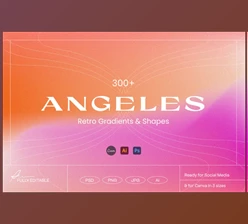 Sparrow and Snow - Download Angeles Retro Gradients & Shapes
