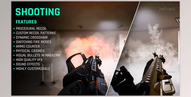 UE Model Download Realistic Assault Rifle FPS Template (For 5.4+)