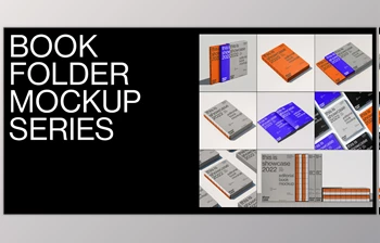 Gumroad - Download Showcase <span class='badge badge-warning'>Mockups</span> - Book Folder Mockup Bundle