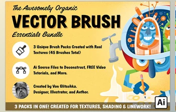 RetroSupply - Download The Awesomely Organic Vector Brush Essential <span class='badge badge-warning'>Bundle</span> for Adobe Illustrator