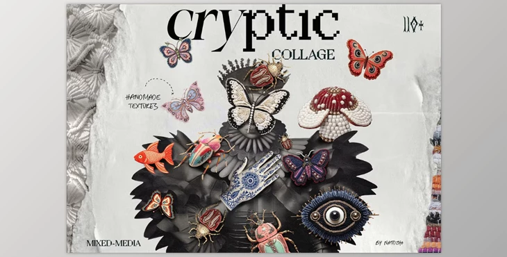 Download Cryptic. Mixed Media Collage (Creative Market 91955303)