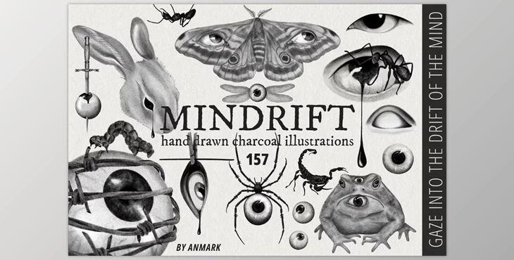 Download Mindrift. Psychedelic illustrations (Creative Market 278871682)