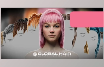 Blender - Download Globalhair - For Any Character - Hair <span class='badge badge-warning'>Library</span> v5.1