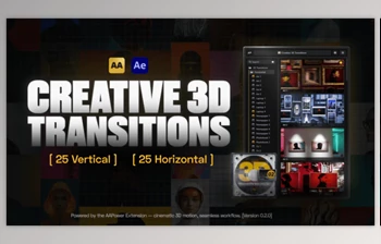 Download Creative <span class='badge badge-warning'>3D</span> Transitions: 50 Dynamic Transitions for After Effects | AAPower (Videohive 60562749)