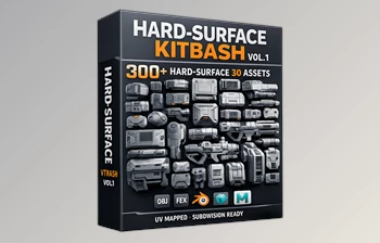 Hard-<span class='badge badge-warning'>Surface</span> Kitbash Vol.1 by JROTools (Gumroad)