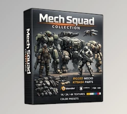 Mech Squad Collection - 3D Asset Bundle by Jama Jurabaev (Gumroad)