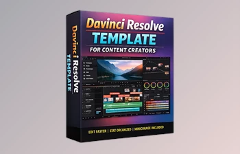 Davinci Resolve Template for Content Creators (<span class='badge badge-warning'>v2.5</span>) by Cameron Radice - on Gumroad