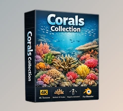 Corals Collection - Varying Types of Corals for Blender by Superhivemarket (Vfx Grace)
