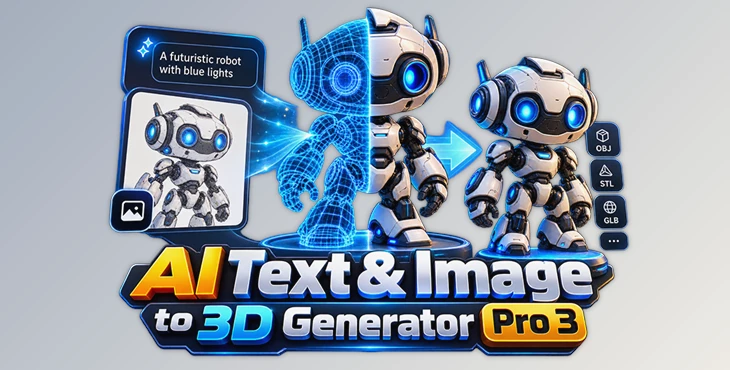 AI Text & Image to 3D Generator Pro 3 