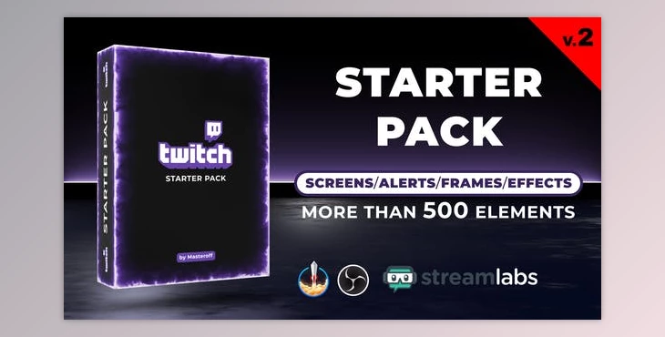 Download Videohive Twitch Starter Pack V2 29407656