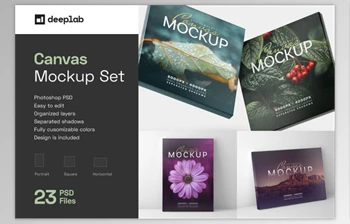 Download Canvas <span class='badge badge-warning'>Mockup</span> <span class='badge badge-warning'>Set</span> By Deeplab