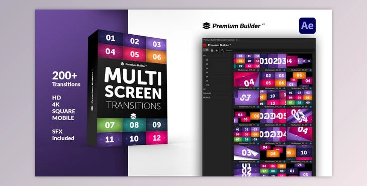 Download Multiscreen Transitions (Videohive 32322399) - AE Project