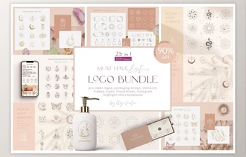 Download Logo Bundle ~ Mystic Designs By Olya Creative (EPS 10, SVG, AI, PNG, JPG, PDF)